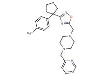 1-({3-[1-(4-methylphenyl)cyclopentyl]-1,2,4-oxadiazol-5-yl}methyl)-4-(2-pyridinylmethyl)piperazine