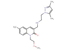 3-({[2-(3,5-dimethyl-1H-pyrazol-1-yl)ethyl]amino}methyl)-1-(2-methoxyethyl)-6-methyl-2(1H)-quinolinone