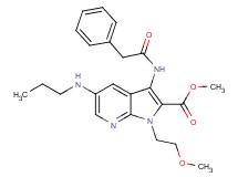 methyl 1-(2-methoxyethyl)-3-[(phenylacetyl)amino]-5-(propylamino)-1H-pyrrolo[2,3-b]pyridine-2-carboxylate