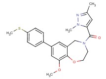 4-[(1,3-dimethyl-1H-pyrazol-5-yl)carbonyl]-9-methoxy-7-[4-(methylthio)phenyl]-2,3,4,5-tetrahydro-1,4-benzoxazepine