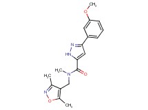 N-[(3,5-dimethyl-4-isoxazolyl)methyl]-3-(3-methoxyphenyl)-N-methyl-1H-pyrazole-5-carboxamide