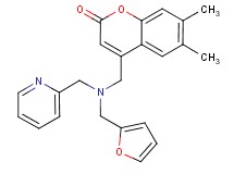 4-{[(2-furylmethyl)(pyridin-2-ylmethyl)amino]methyl}-6,7-dimethyl-2H-chromen-2-one