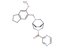 (1R*,5R*)-6-[(6-methoxy-2,3-dihydro-1H-inden-5-yl)methyl]-3-(pyrazin-2-ylcarbonyl)-3,6-diazabicyclo[3.2.2]nonane