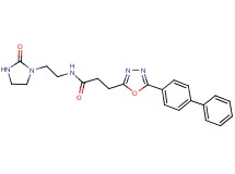 3-[5-(4-biphenylyl)-1,3,4-oxadiazol-2-yl]-N-[2-(2-oxo-1-imidazolidinyl)ethyl]propanamide