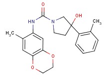 3-hydroxy-N-(7-methyl-2,3-dihydro-1,4-benzodioxin-6-yl)-3-(2-methylphenyl)pyrrolidine-1-carboxamide
