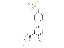 N-{1-[5-methyl-4-(1-methyl-1H-pyrazol-4-yl)pyrimidin-2-yl]piperidin-4-yl}methanesulfonamide