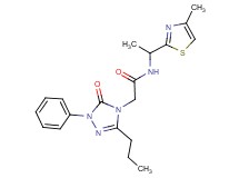 N-[1-(4-methyl-1,3-thiazol-2-yl)ethyl]-2-(5-oxo-1-phenyl-3-propyl-1,5-dihydro-4H-1,2,4-triazol-4-yl)acetamide