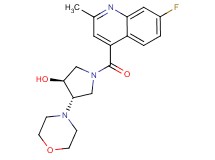 (3S*,4S*)-1-[(7-fluoro-2-methyl-4-quinolinyl)carbonyl]-4-(4-morpholinyl)-3-pyrrolidinol