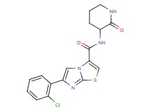6-(2-chlorophenyl)-N-(2-oxopiperidin-3-yl)imidazo[2,1-b][1,3]thiazole-3-carboxamide