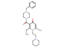 3-[(4-benzyl-1-piperazinyl)carbonyl]-2-ethyl-6-methyl-1-[2-(1-piperidinyl)ethyl]-4(1H)-pyridinone