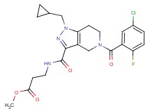 methyl N-{[5-(5-chloro-2-fluorobenzoyl)-1-(cyclopropylmethyl)-4,5,6,7-tetrahydro-1H-pyrazolo[4,3-c]pyridin-3-yl]carbonyl}-beta-alaninate