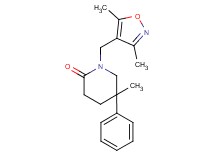 1-[(3,5-dimethylisoxazol-4-yl)methyl]-5-methyl-5-phenylpiperidin-2-one