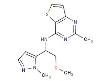 N-[2-methoxy-1-(1-methyl-1H-pyrazol-5-yl)ethyl]-2-methylthieno[3,2-d]pyrimidin-4-amine