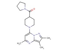 2,3,5-trimethyl-7-[4-(1-pyrrolidinylcarbonyl)-1-piperidinyl]pyrazolo[1,5-a]pyrimidine
