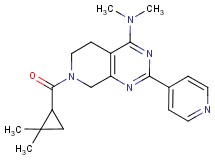 7-[(2,2-dimethylcyclopropyl)carbonyl]-N,N-dimethyl-2-(4-pyridinyl)-5,6,7,8-tetrahydropyrido[3,4-d]pyrimidin-4-amine