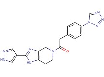 2-(1H-pyrazol-4-yl)-5-{[4-(1H-tetrazol-1-yl)phenyl]acetyl}-4,5,6,7-tetrahydro-1H-imidazo[4,5-c]pyridine