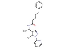 N-{1-[5-methyl-1-(2-pyridinyl)-1H-pyrazol-4-yl]ethyl}-5-phenylpentanamide