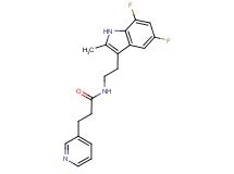 N-[2-(5,7-difluoro-2-methyl-1H-indol-3-yl)ethyl]-3-pyridin-3-ylpropanamide