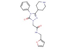 N-(2-furylmethyl)-2-[5-oxo-4-phenyl-3-(4-piperidinyl)-4,5-dihydro-1H-1,2,4-triazol-1-yl]acetamide hydrochloride
