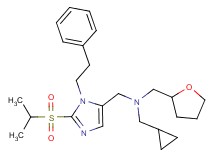 (cyclopropylmethyl){[2-(isopropylsulfonyl)-1-(2-phenylethyl)-1H-imidazol-5-yl]methyl}(tetrahydro-2-furanylmethyl)amine
