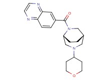 6-{[(1S*,5R*)-3-(tetrahydro-2H-pyran-4-yl)-3,6-diazabicyclo[3.2.2]non-6-yl]carbonyl}quinoxaline