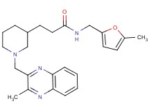 N-[(5-methyl-2-furyl)methyl]-3-{1-[(3-methyl-2-quinoxalinyl)methyl]-3-piperidinyl}propanamide