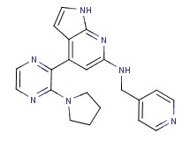 N-(pyridin-4-ylmethyl)-4-(3-pyrrolidin-1-ylpyrazin-2-yl)-1H-pyrrolo[2,3-b]pyridin-6-amine