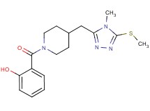 2-[(4-{[4-methyl-5-(methylthio)-4H-1,2,4-triazol-3-yl]methyl}piperidin-1-yl)carbonyl]phenol