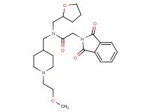 2-(1,3-dioxo-1,3-dihydro-2H-isoindol-2-yl)-N-{[1-(2-methoxyethyl)-4-piperidinyl]methyl}-N-(tetrahydro-2-furanylmethyl)acetamide