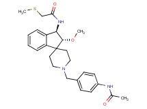 N-{(2R*,3R*)-1'-[4-(acetylamino)benzyl]-2-methoxy-2,3-dihydrospiro[indene-1,4'-piperidin]-3-yl}-2-(methylthio)acetamide
