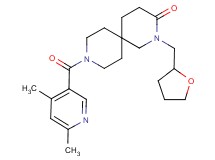 9-[(4,6-dimethylpyridin-3-yl)carbonyl]-2-(tetrahydrofuran-2-ylmethyl)-2,9-diazaspiro[5.5]undecan-3-one