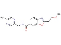 2-(2-methoxyethyl)-N-[(5-methyl-2-pyrazinyl)methyl]-1,3-benzoxazole-6-carboxamide