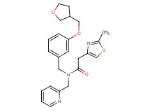 2-(2-methyl-1,3-thiazol-4-yl)-N-(2-pyridinylmethyl)-N-[3-(tetrahydro-3-furanylmethoxy)benzyl]acetamide