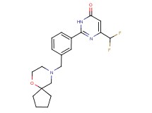 6-(difluoromethyl)-2-[3-(6-oxa-9-azaspiro[4.5]dec-9-ylmethyl)phenyl]pyrimidin-4(3H)-one