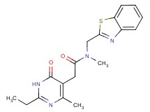 N-(1,3-benzothiazol-2-ylmethyl)-2-(2-ethyl-4-methyl-6-oxo-1,6-dihydropyrimidin-5-yl)-N-methylacetamide