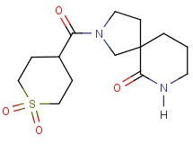 2-[(1,1-dioxidotetrahydro-2H-thiopyran-4-yl)carbonyl]-2,7-diazaspiro[4.5]decan-6-one