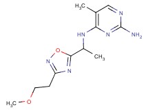 N~4~-{1-[3-(2-methoxyethyl)-1,2,4-oxadiazol-5-yl]ethyl}-5-methylpyrimidine-2,4-diamine