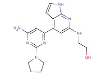 2-{[4-(6-amino-2-pyrrolidin-1-ylpyrimidin-4-yl)-1H-pyrrolo[2,3-b]pyridin-6-yl]amino}ethanol