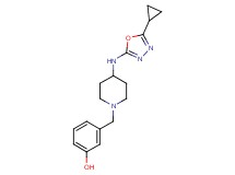 3-({4-[(5-cyclopropyl-1,3,4-oxadiazol-2-yl)amino]piperidin-1-yl}methyl)phenol