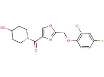 1-({2-[(2-chloro-4-fluorophenoxy)methyl]-1,3-oxazol-4-yl}carbonyl)-4-piperidinol
