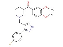 (3,4-dimethoxyphenyl)(1-{[3-(4-fluorophenyl)-1H-pyrazol-4-yl]methyl}-3-piperidinyl)methanone