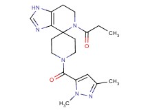 1'-[(1,3-dimethyl-1H-pyrazol-5-yl)carbonyl]-5-propionyl-1,5,6,7-tetrahydrospiro[imidazo[4,5-c]pyridine-4,4'-piperidine]