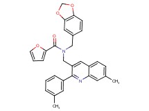 N-(1,3-benzodioxol-5-ylmethyl)-N-{[7-methyl-2-(3-methylphenyl)-3-quinolinyl]methyl}-2-furamide
