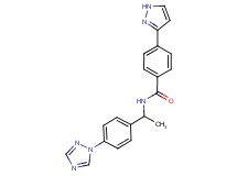 4-(1H-pyrazol-3-yl)-N-{1-[4-(1H-1,2,4-triazol-1-yl)phenyl]ethyl}benzamide