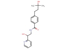 4-(3-hydroxy-3-methylbutyl)-N-[2-hydroxy-2-(2-pyridinyl)ethyl]benzamide
