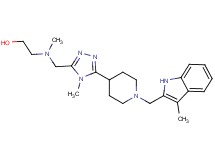 2-{methyl[(4-methyl-5-{1-[(3-methyl-1H-indol-2-yl)methyl]piperidin-4-yl}-4H-1,2,4-triazol-3-yl)methyl]amino}ethanol