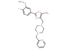 1-{[2-(4-fluoro-3-methoxyphenyl)-5-methyl-1,3-oxazol-4-yl]methyl}-4-(2-pyridinylmethyl)piperazine