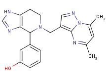 3-{5-[(5,7-dimethylpyrazolo[1,5-a]pyrimidin-3-yl)methyl]-4,5,6,7-tetrahydro-1H-imidazo[4,5-c]pyridin-4-yl}phenol