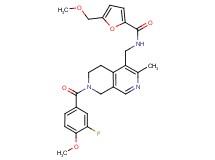 N-{[7-(3-fluoro-4-methoxybenzoyl)-3-methyl-5,6,7,8-tetrahydro-2,7-naphthyridin-4-yl]methyl}-5-(methoxymethyl)-2-furamide