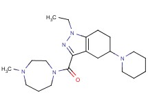 1-ethyl-3-[(4-methyl-1,4-diazepan-1-yl)carbonyl]-5-(1-piperidinyl)-4,5,6,7-tetrahydro-1H-indazole